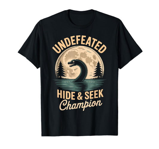 Hide and Seek Champion Cryptid Nessie Loch Ness Monster T-Shirt