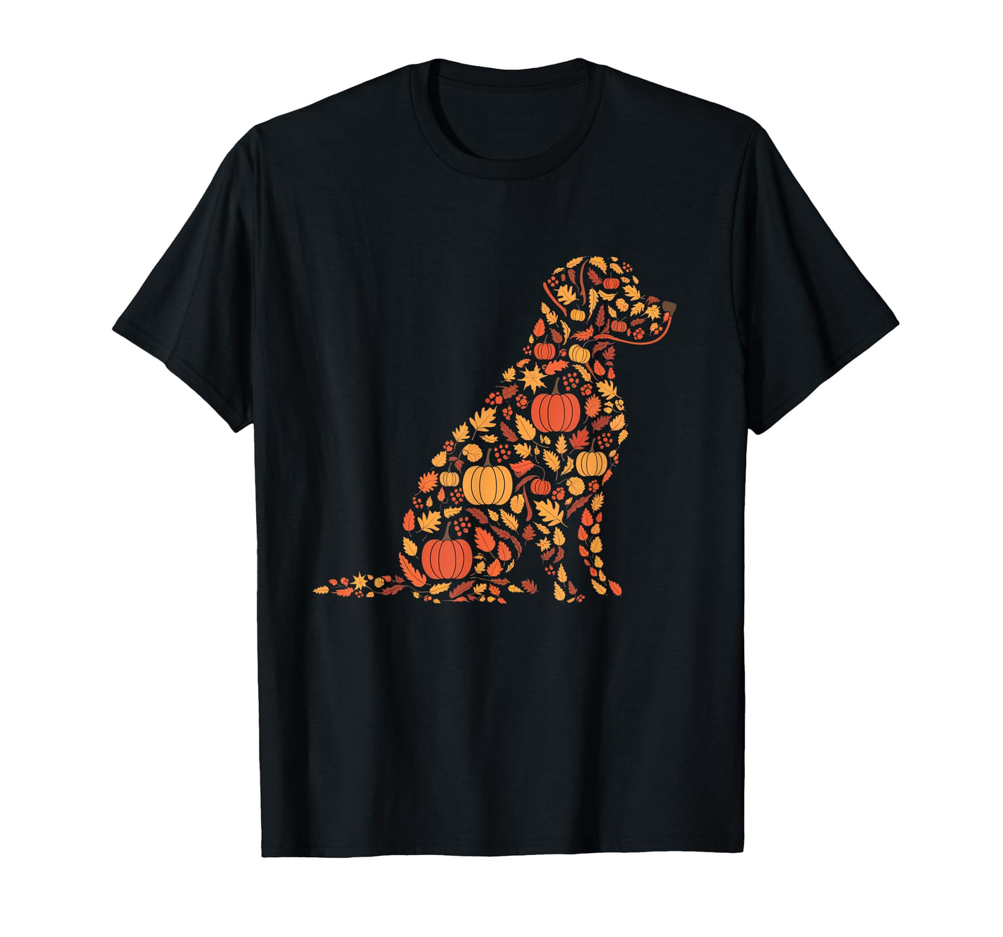 Labrador Retriever Fall Dog Autumn Leaves Thanksgiving T-Shirt