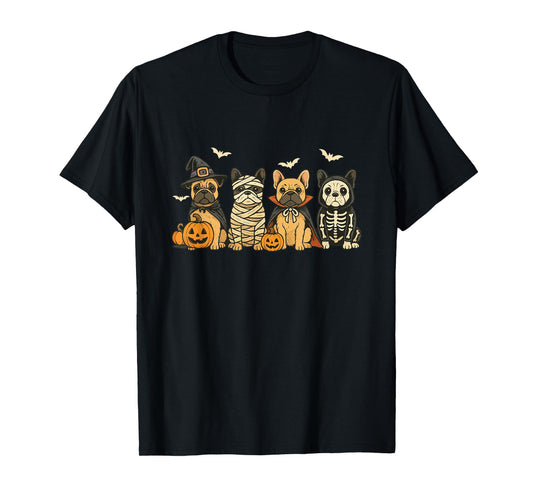 Mummy French Bulldog Halloween French Bulldog Witch Dog Mom T-Shirt