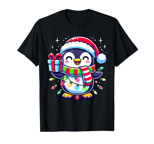 Cute Penguin Christmas Pajamas Xmas Family Kids Toddler T-Shirt