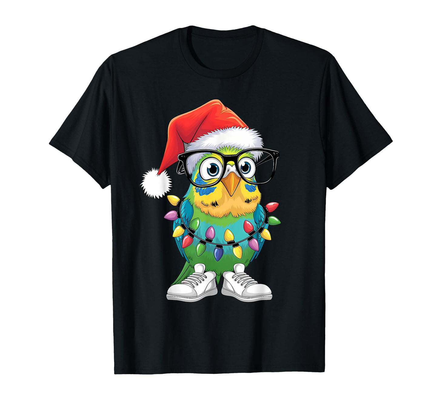 Groovy Xmas Budgie Birds Lover Christmas Parakeet Budgie T-Shirt