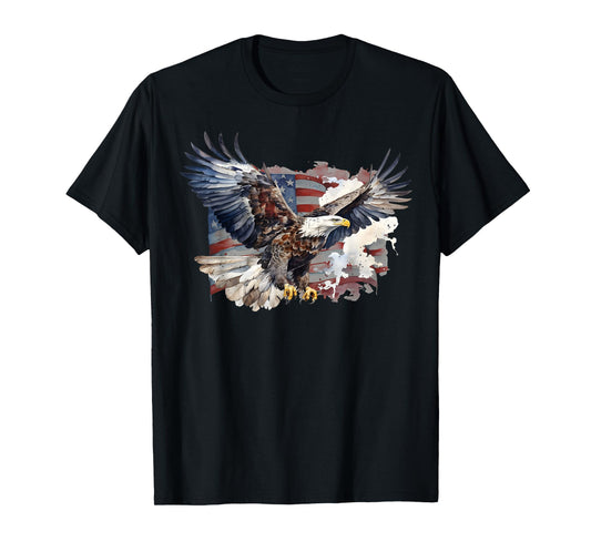 American Nature Bald Eagle Mullet US Flag Patriot Bird Lover T-Shirt