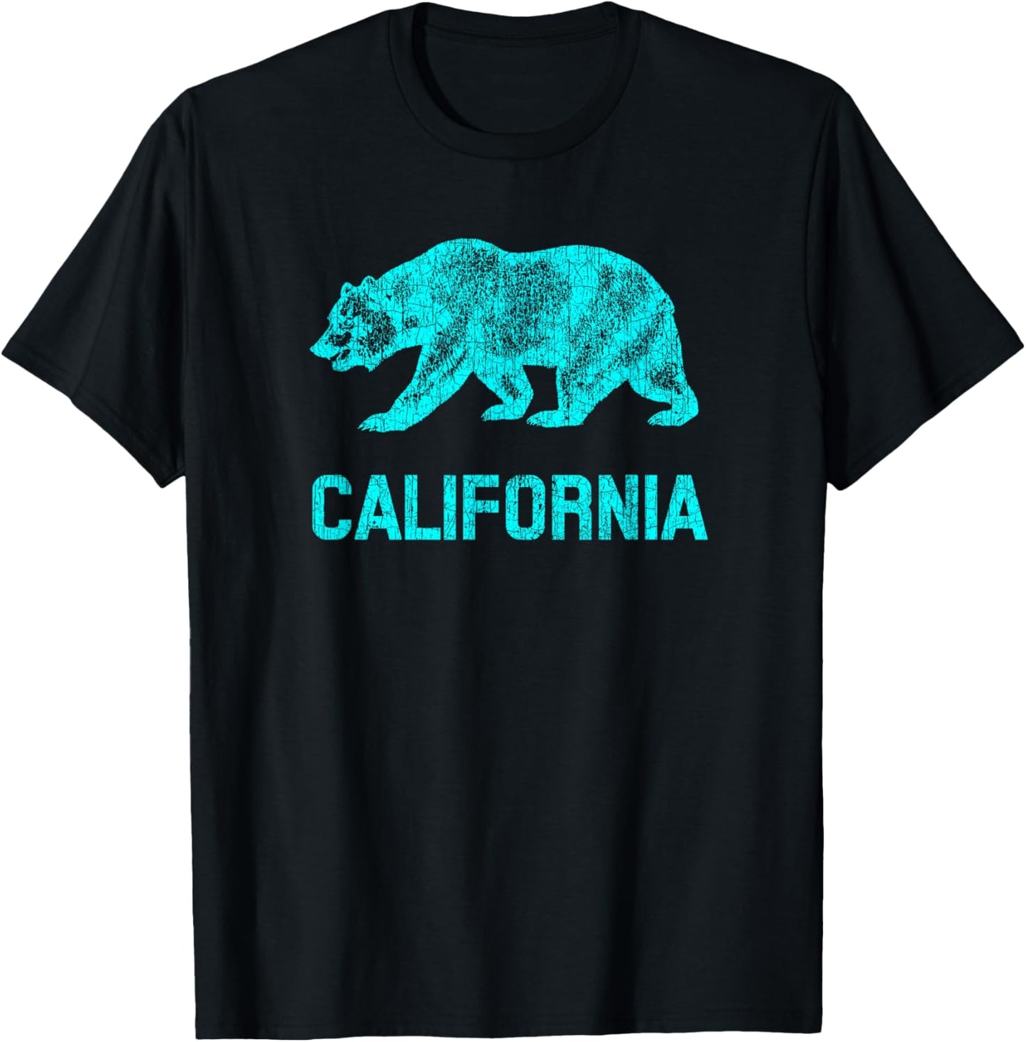 California Republic Flag Distressed Bear T-Shirt
