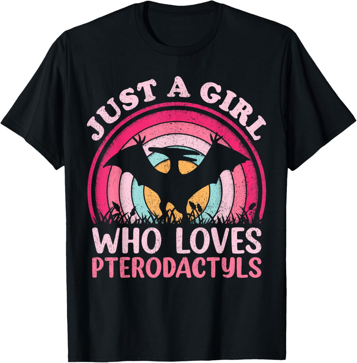 Vintage Dinosaur Bird Just A Girl Who Loves Pterodactyls T-Shirt