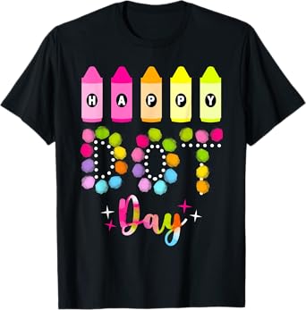 Happy Dot Day 2025 Teacher Kids Girls Colorful Polka Dot Day T-Shirt