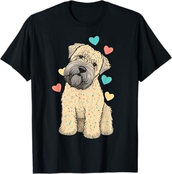 I Love My Soft Coated Wheaten Terrier Dog Valentines Heart T-Shirt