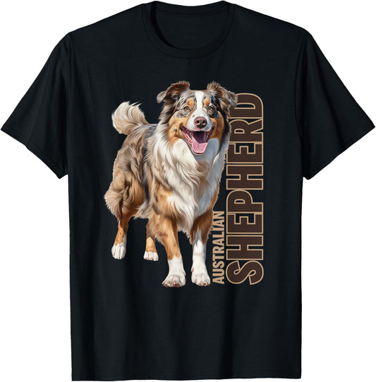 Australian Shepherd Watercolor T-Shirt