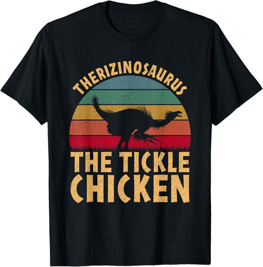 Therizinosaurus The Tickle Chicken - Funny Dinosaur Vintage T-Shirt