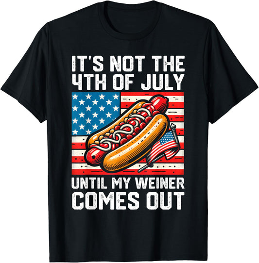 Hotdog American Flag 4th of July Women Men Kids Merica USA T-Shirt