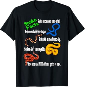 Snake Facts T-Shirt & Funny Boy Girl Toddler Snake Lover T-Shirt