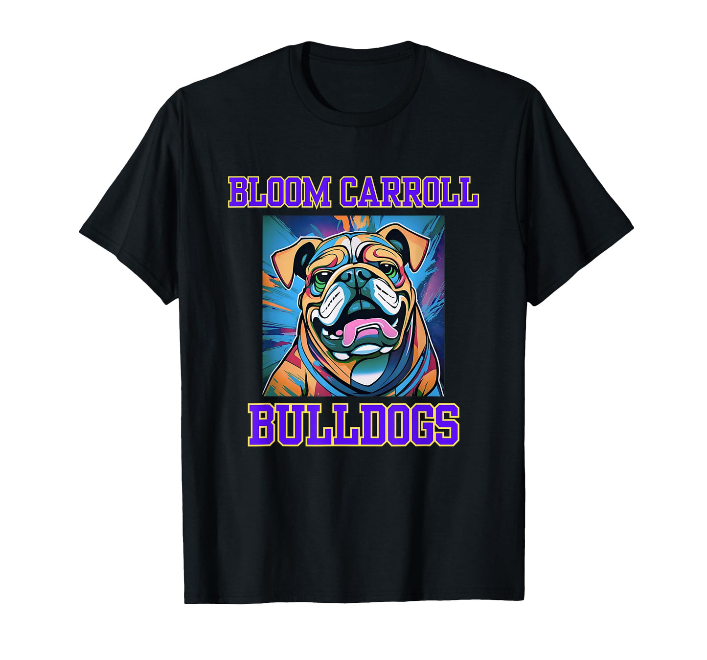Cool Bloom Carroll Bulldogs Pop Art Graffiti T-Shirt