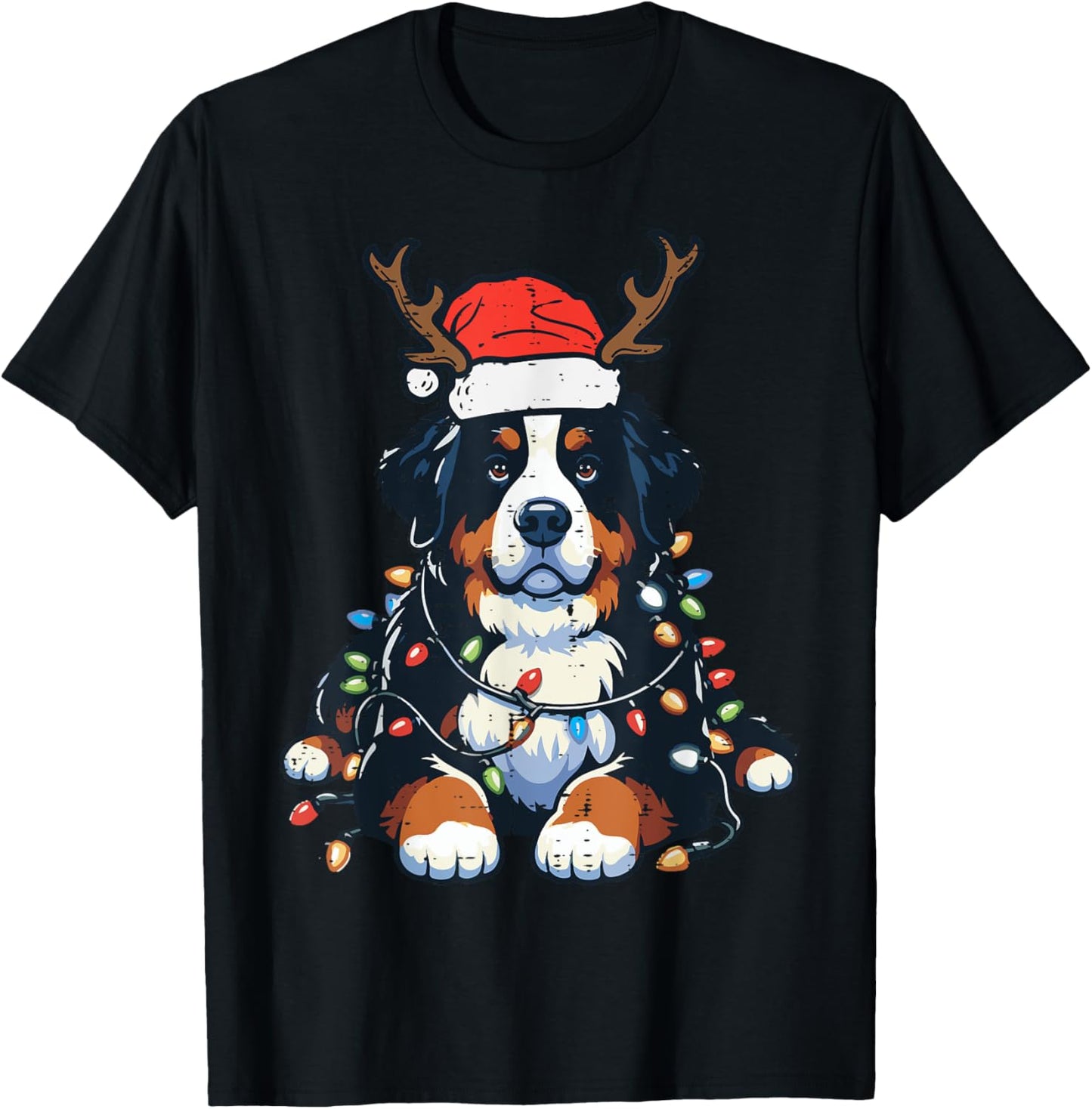 Christmas Bernese Mountain Dog Cute Xmas Pet Men Women Kids T-Shirt