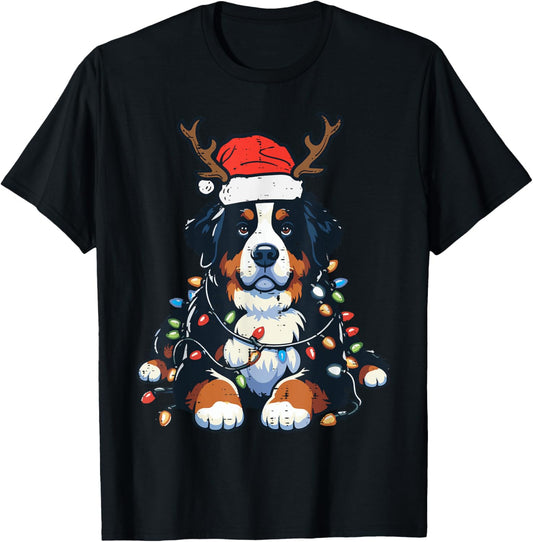 Christmas Bernese Mountain Dog Cute Xmas Pet Men Women Kids T-Shirt