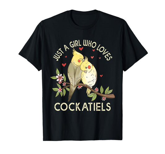 Cockatiels Love Birds Couple Valentines Day Cute Parrot Birb T-Shirt