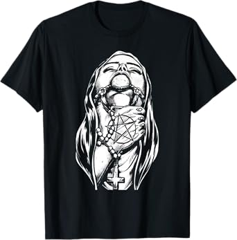 Peach-Bruh Chokehold Nun Bad Religion Dark Style Crazy Nun T-Shirt