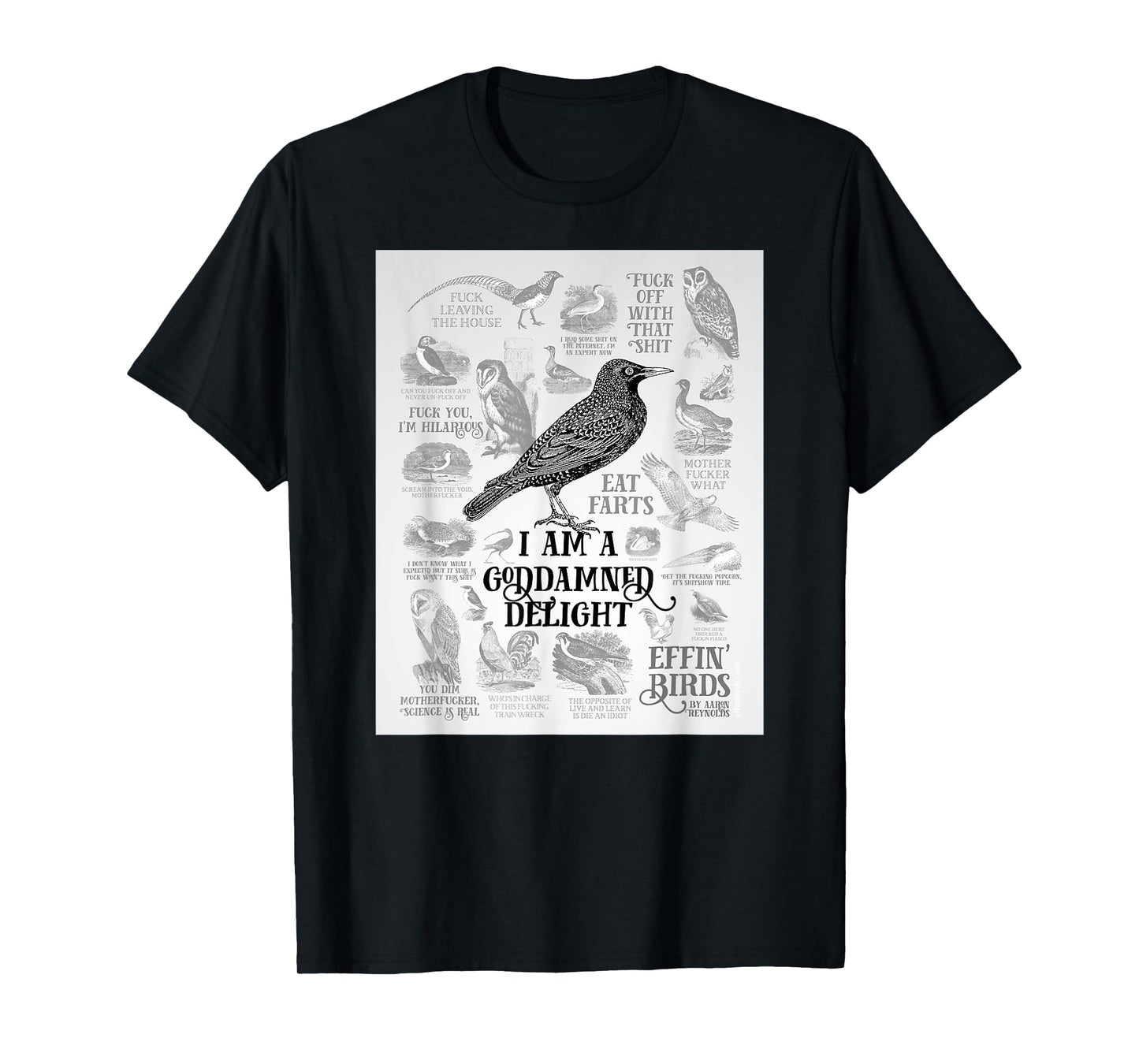 Threadless Effin' Birds Delightful Collage T-Shirt