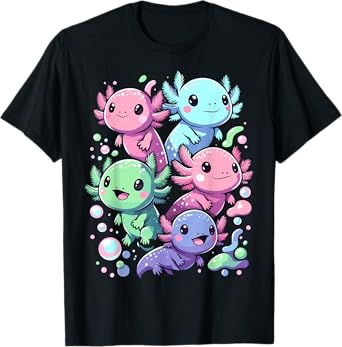 Axolotl Kawaii Cute Axolotl Animals T-Shirt