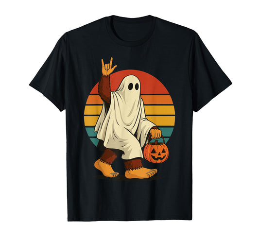 Bigfoot Halloween Ghost T-Shirt