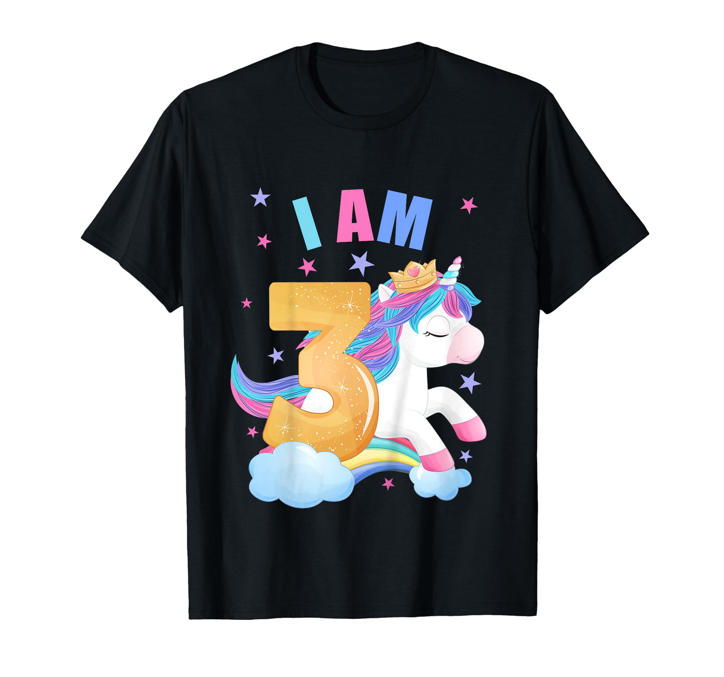 3 Years old 3 birthday outfit Boy girl Unicorn T-Shirt