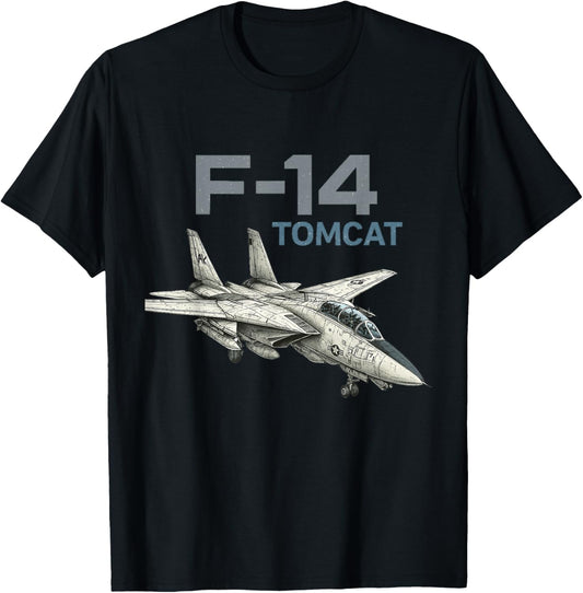 F-14 Tomcat Fighter Jet Military Aviation American Flag Gift T-Shirt