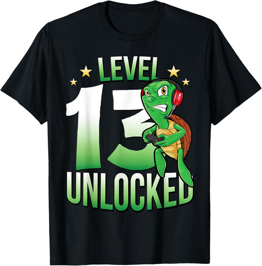 13th Birthday T Shirt Turtle 13 Years Old Boys Girls Gift T-Shirt