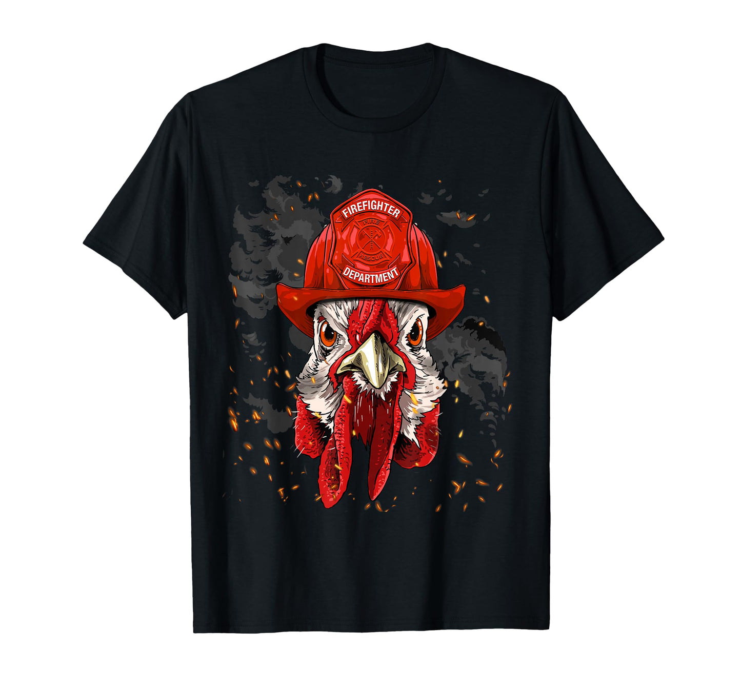 Firefighter Chicken Fire Department Fireman Chicken Lover T-Shirt