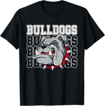 Vintage Bulldog Name Pride Apparel | Bulldog Name Styles 80s T-Shirt