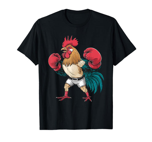 Funny Boxing Chicken With Red Gloves Kids Adults T-Shirt