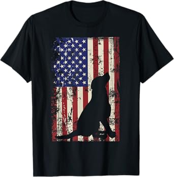 Patriotic Labrador 4th of July American Flag T-Shirt