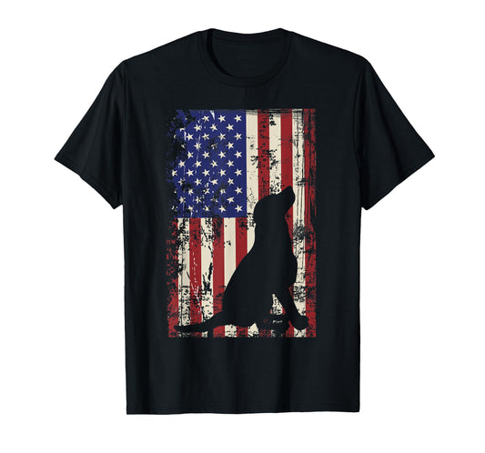 Patriotic Labrador 4th of July American Flag T-Shirt
