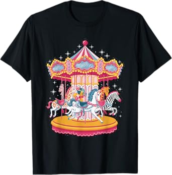 Horse Riding Carousel Rider Country Fair Carnival Fair T-Shirt