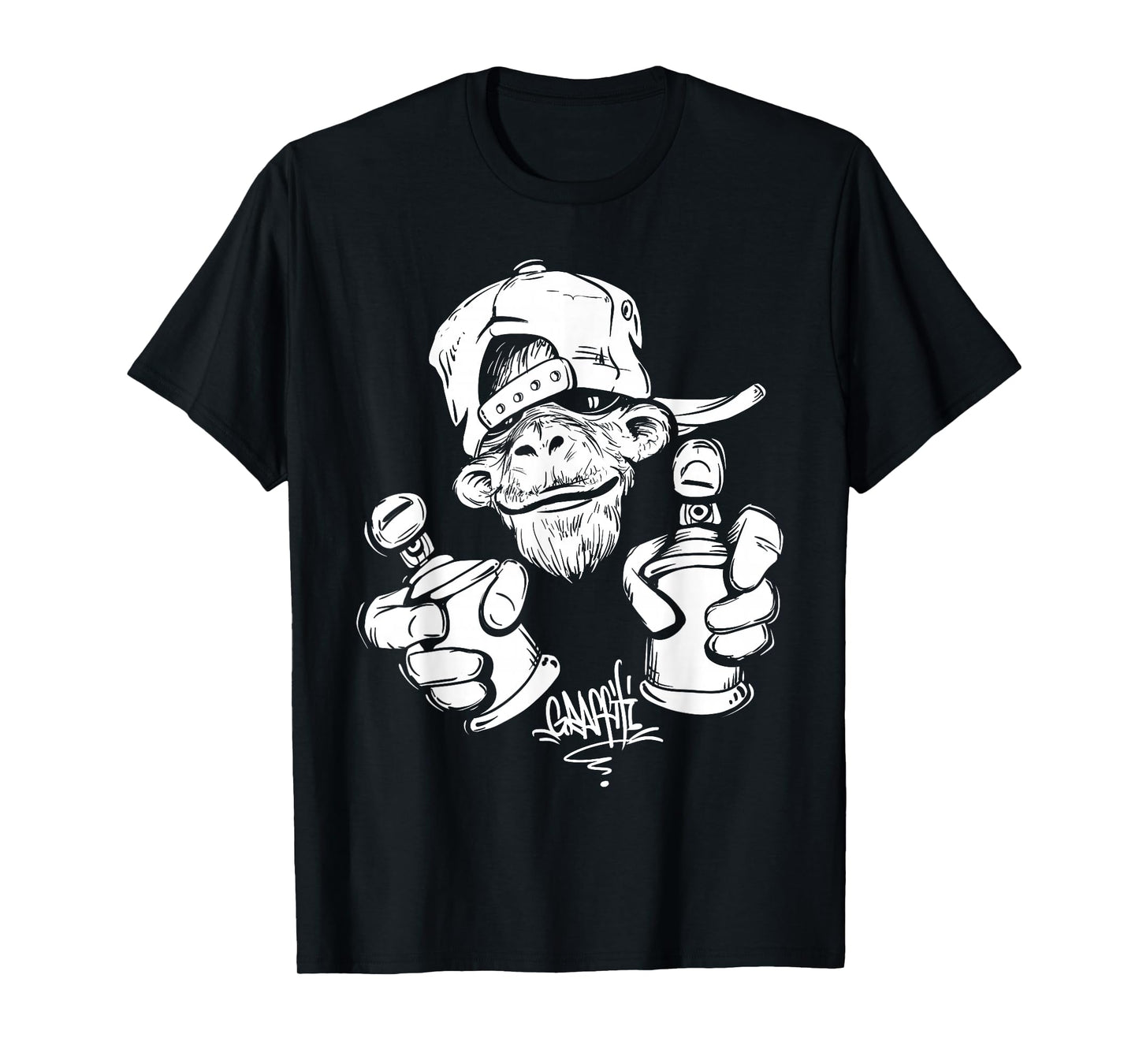 Monkey Graffiti Hip Hop Rap Music Ape Graphic Apparel Gift T-Shirt