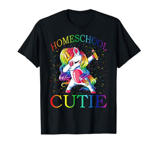First Day Of School Homeschool Cutie Unicorn T-Shirt