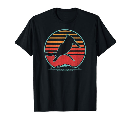 Kingfisher Bird Retro Vintage 80s Style Birding Gift T-Shirt