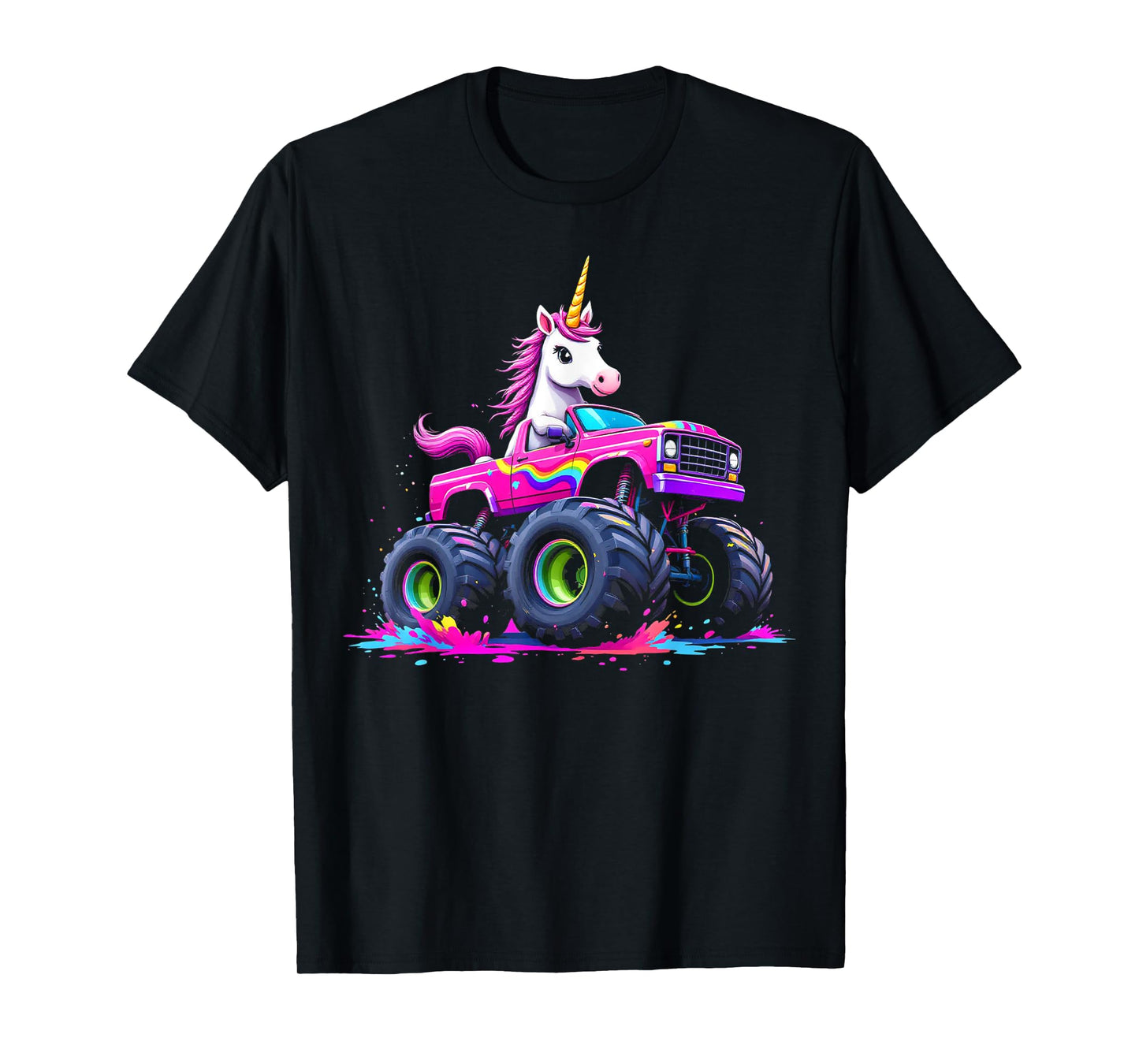 Monster Truck Unicorn Birthday Party Monster Truck Girl T-Shirt