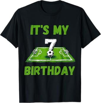 It's My 7th Birthday Boy Soccer Football 7 Years Old T-Shirt