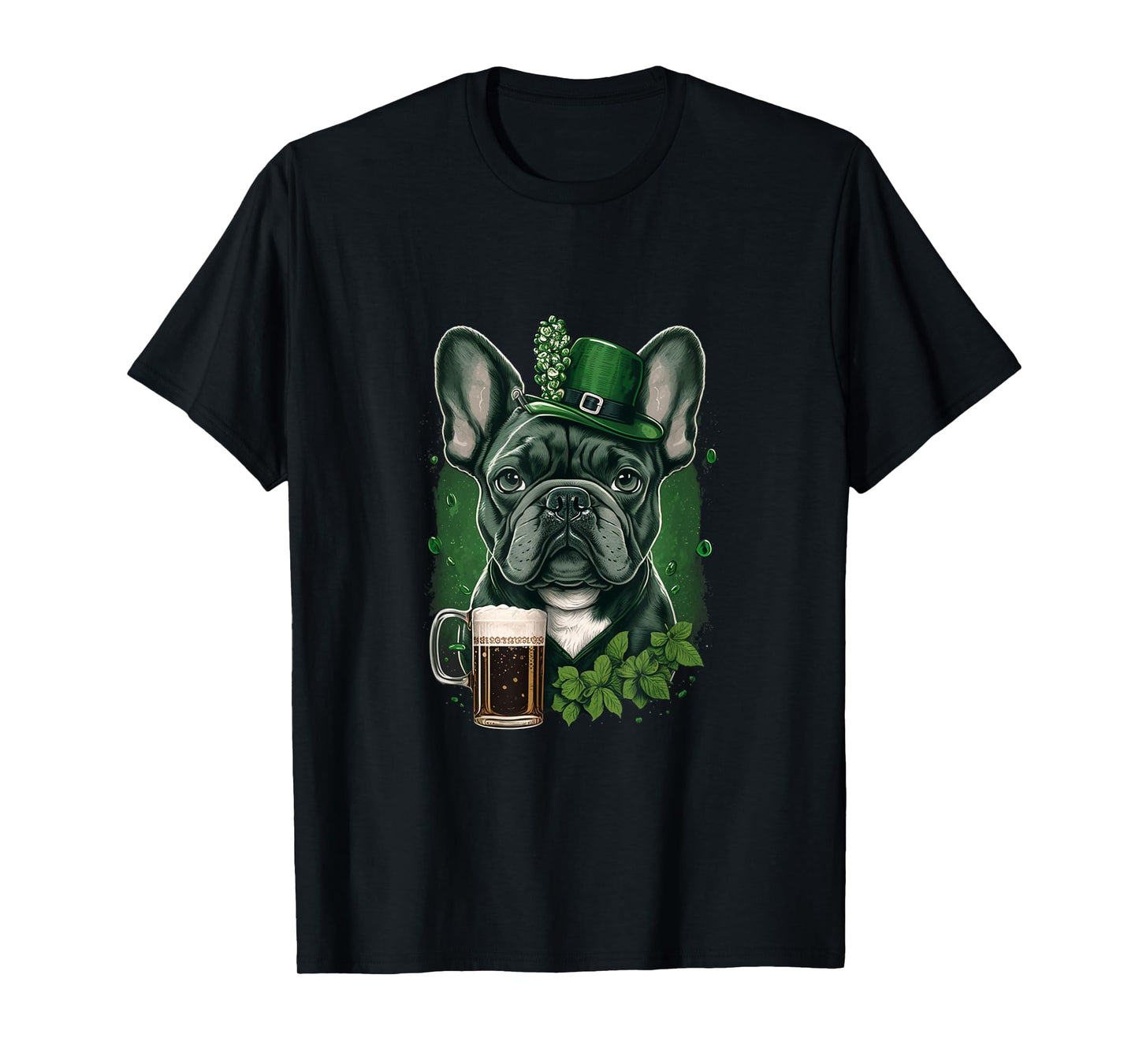 French Bulldog |St. Patricks Day Beer Shamrock Ireland Dog T-Shirt for Men Women