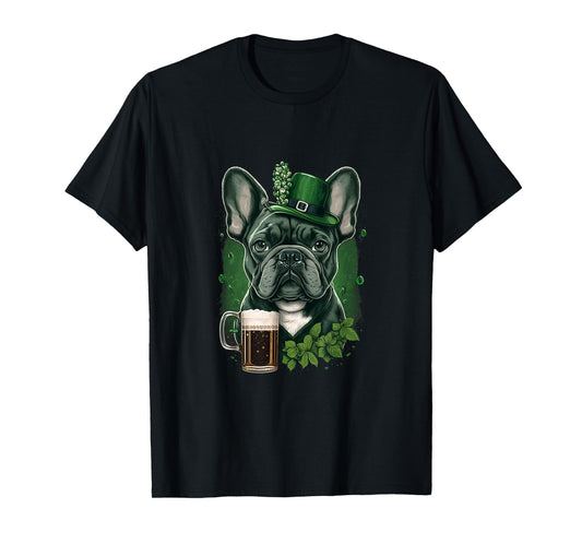 French Bulldog |St. Patricks Day Beer Shamrock Ireland Dog T-Shirt for Men Women
