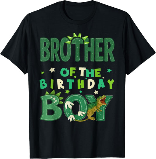 Brother Of The Birthday Boy Dinosaur Family Party T Rex Boys T-Shirt