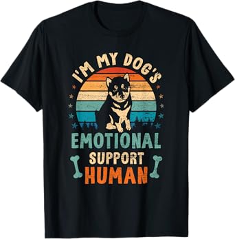 I'm My Dog's Emotional Supports Human Vintage Dog Lover T-Shirt