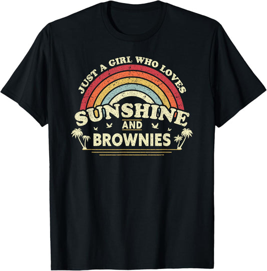 Brownie Shirt A Girl Who Loves Sunshine and Brownies T-Shirt