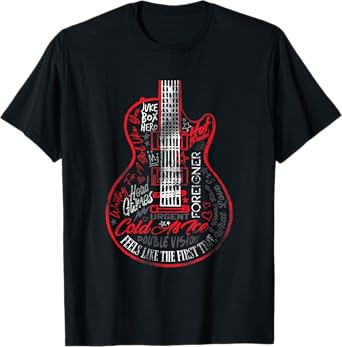 Foreigner Juke Box Hero Tracklist T-Shirt