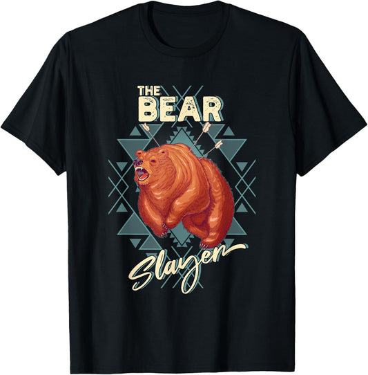 Funny Quote Retro Style Bear-Hunting Bear-Slayer T-Shirt