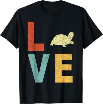 Love Tortoises Turtle Lover Funny Tortoise Quote Retro T-Shirt