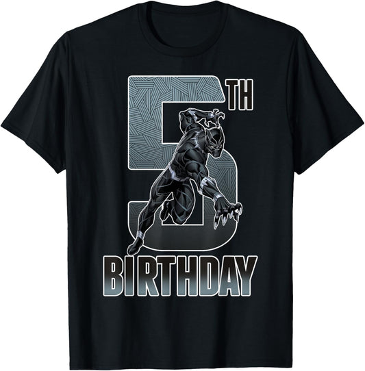 Marvel Comics Classic Avengers Black Panther 5th Birthday T-Shirt