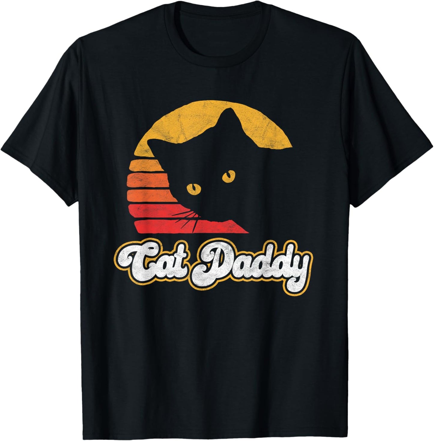 Cat Daddy! Funny Vintage Eighties Style Cat Retro Distressed T-Shirt