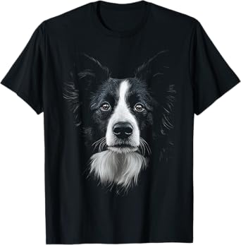 Border Collie Dog Motif Pet Illustration Border Collie T-Shirt