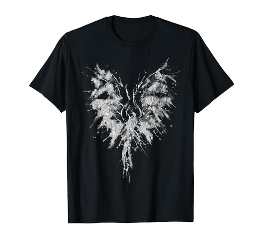 Abstract Watercolor Phoenix Inkblot Bird T-Shirt