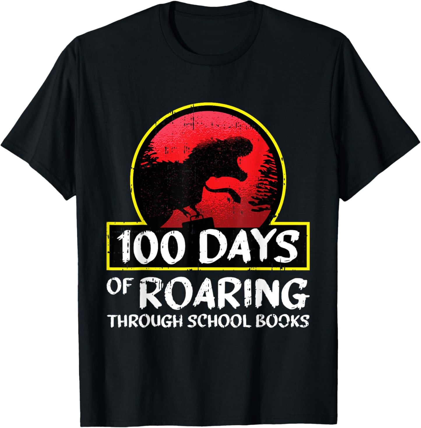 100 Days Of School T-Rex Roar Books Teacher Student Gifts T-Shirt