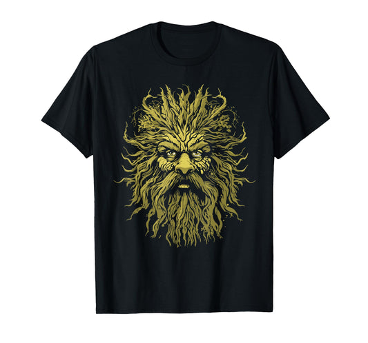 Sasquatch Nature Tree Beard Man T-Shirt